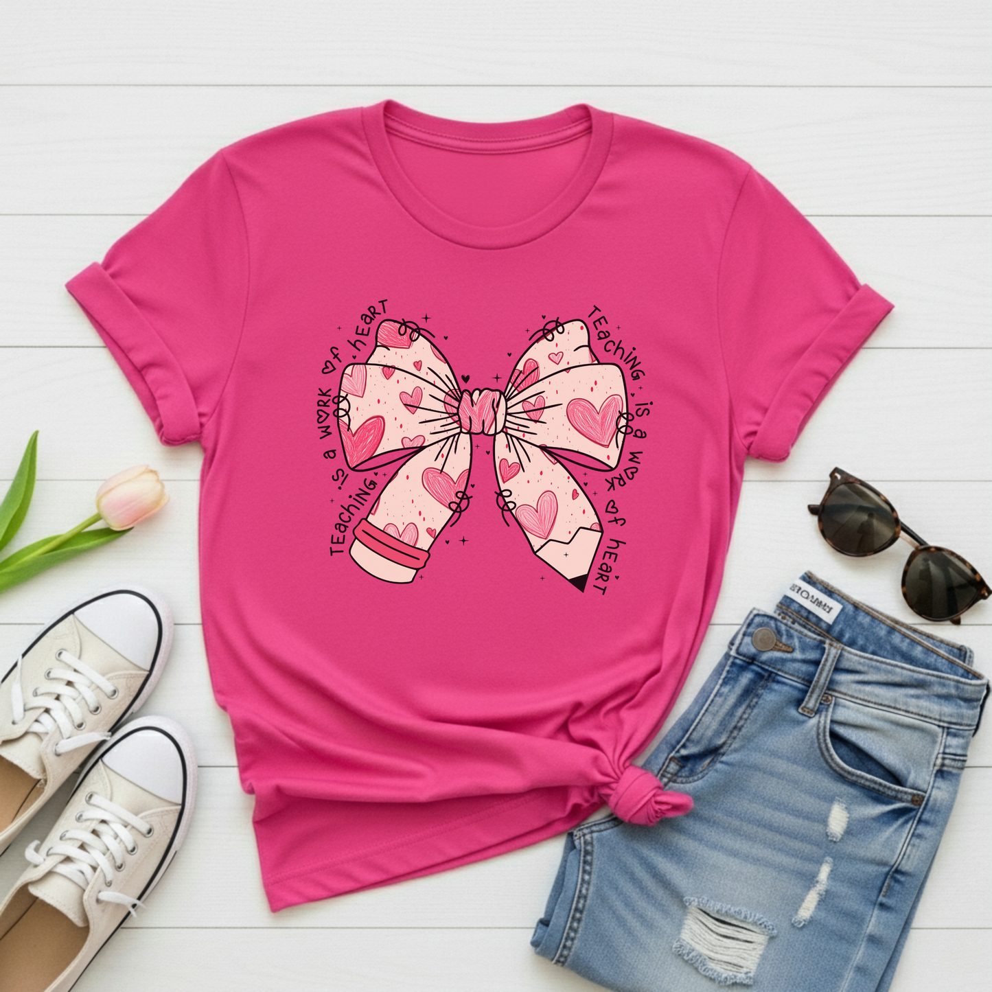 Teaching Is a Work of Heart – Tee or Crewneck