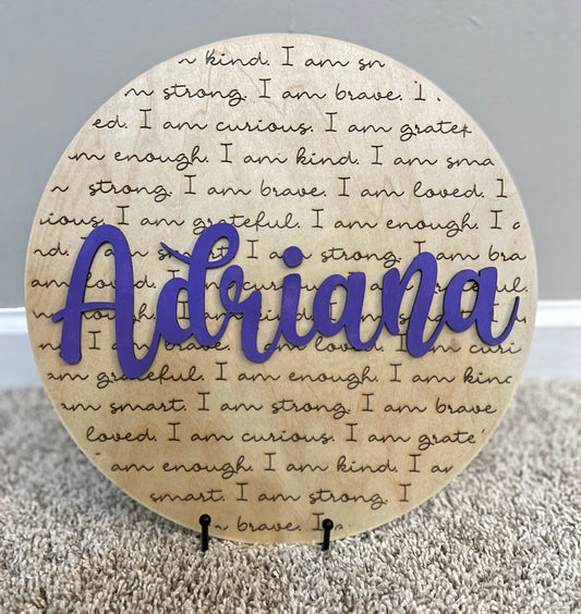 I am Brave, Strong, Kind... Name Sign