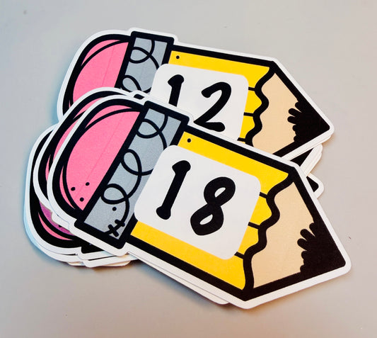 Pencil Desk Numbers 1-30 | Student Desk Labels | Classroom Desk Numbers