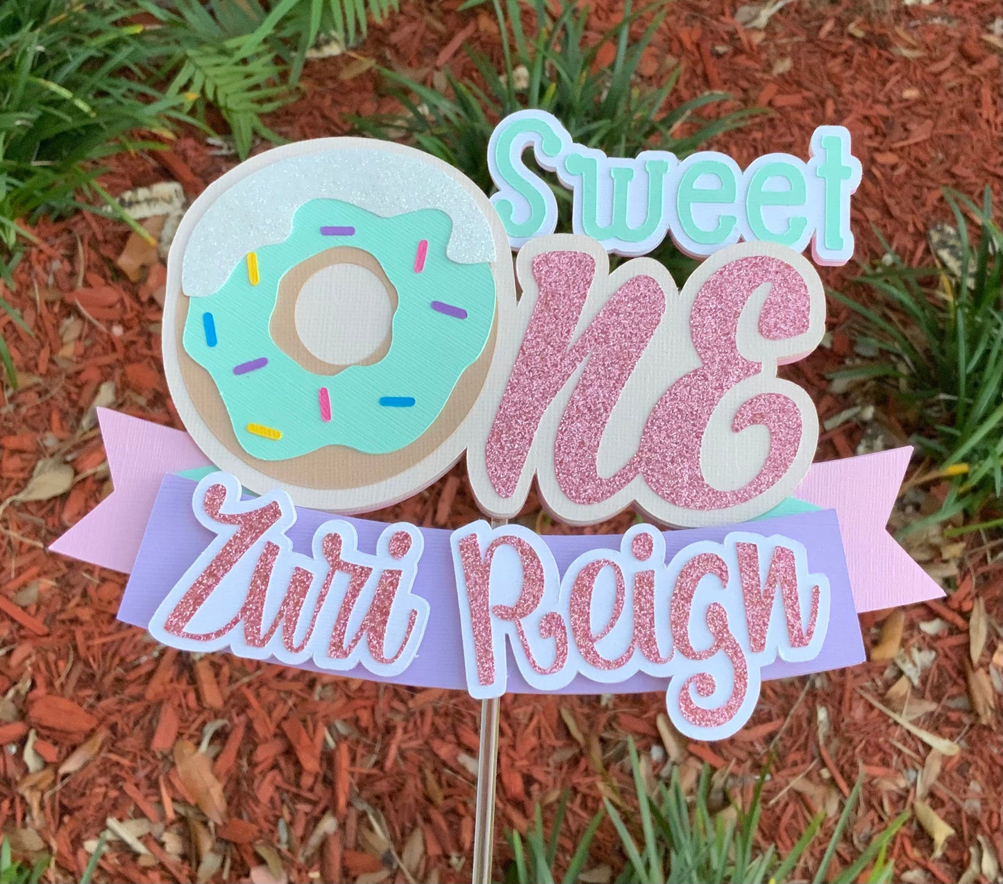 Donut Cake Topper, Donut Grow Up Cake Topper, Sweet One Cake Topper