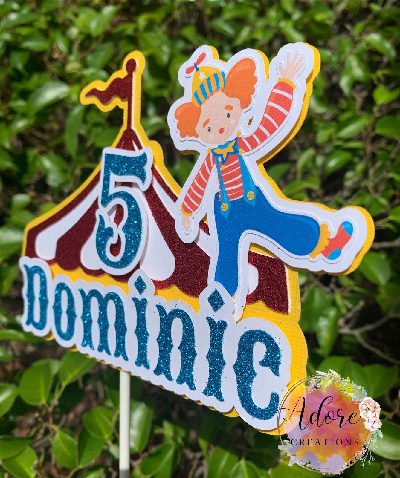Circus Theme Cake Topper, Circus Party Decorations, Carnival Cake Topper, Carnival Theme Cake Topper, Big Top Cake Tipper