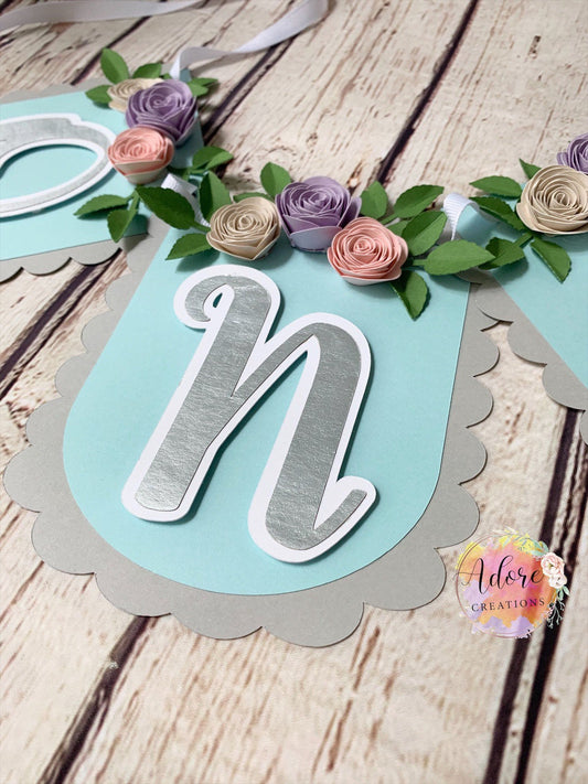 Rose Banner, Rose Highchair Banner