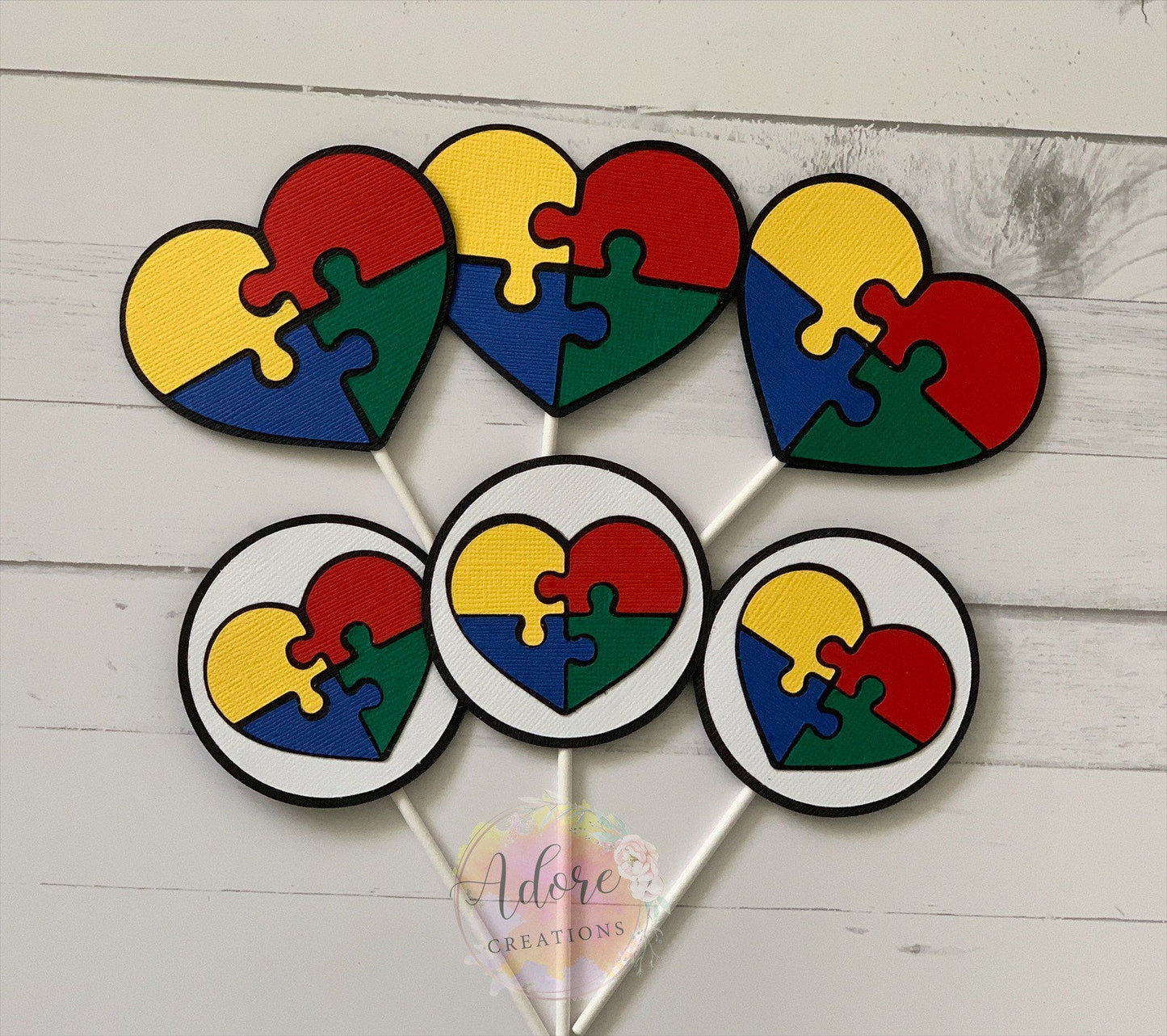 Autism Awareness Cupcake Toppers