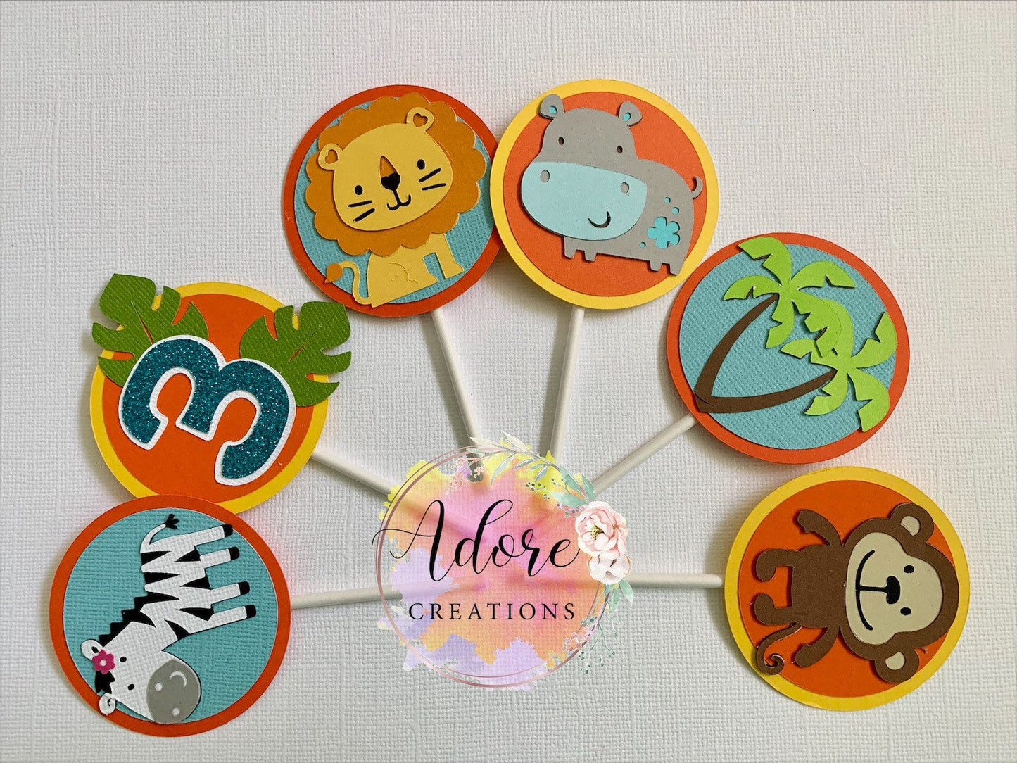Safari Cupcake Toppers, Zoo Cupcake Topper, Jungle Cupcake Topper