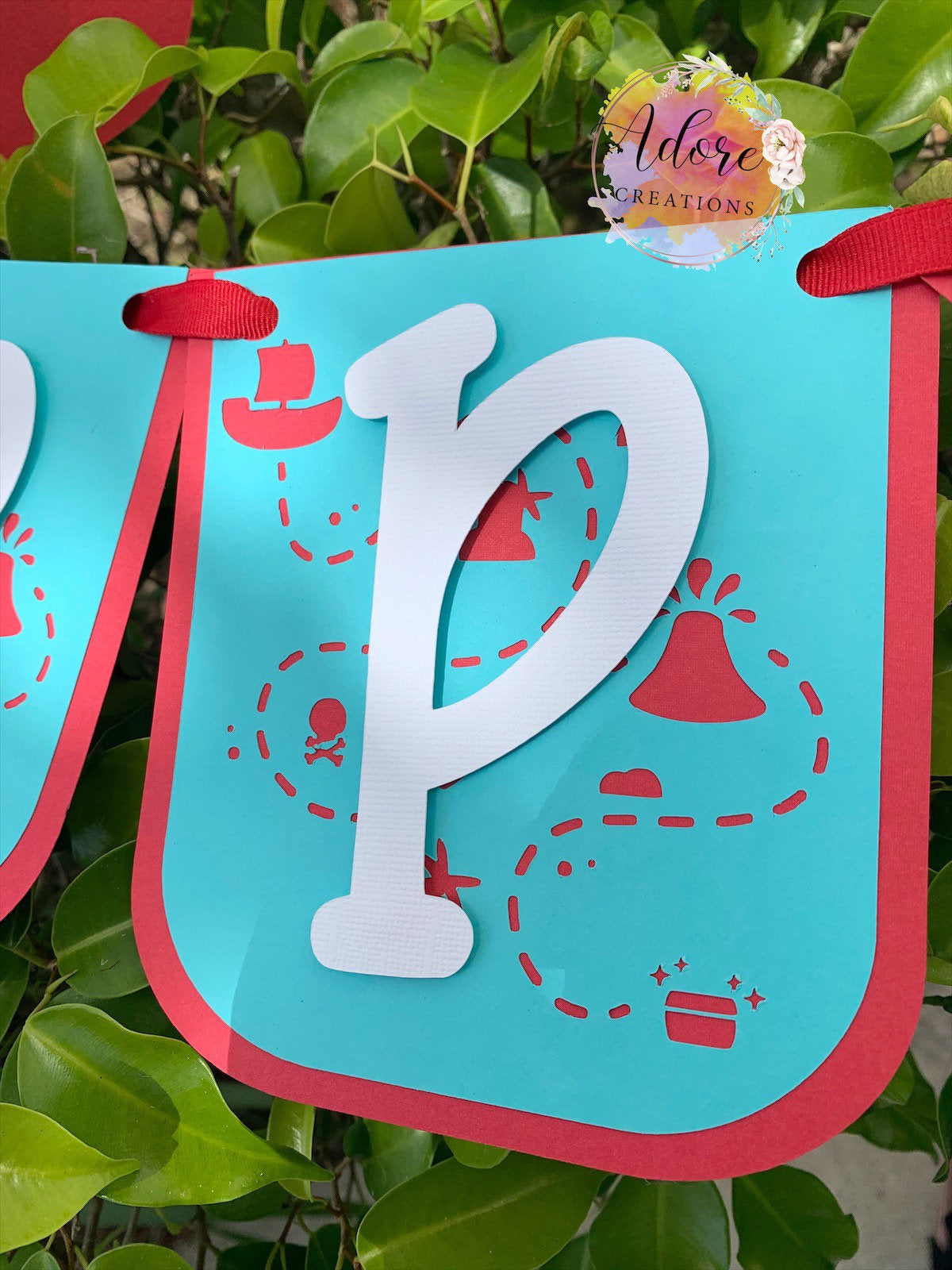 Pirate Banner, Ships Ahoy! Banner, Pirate Birthday Banner