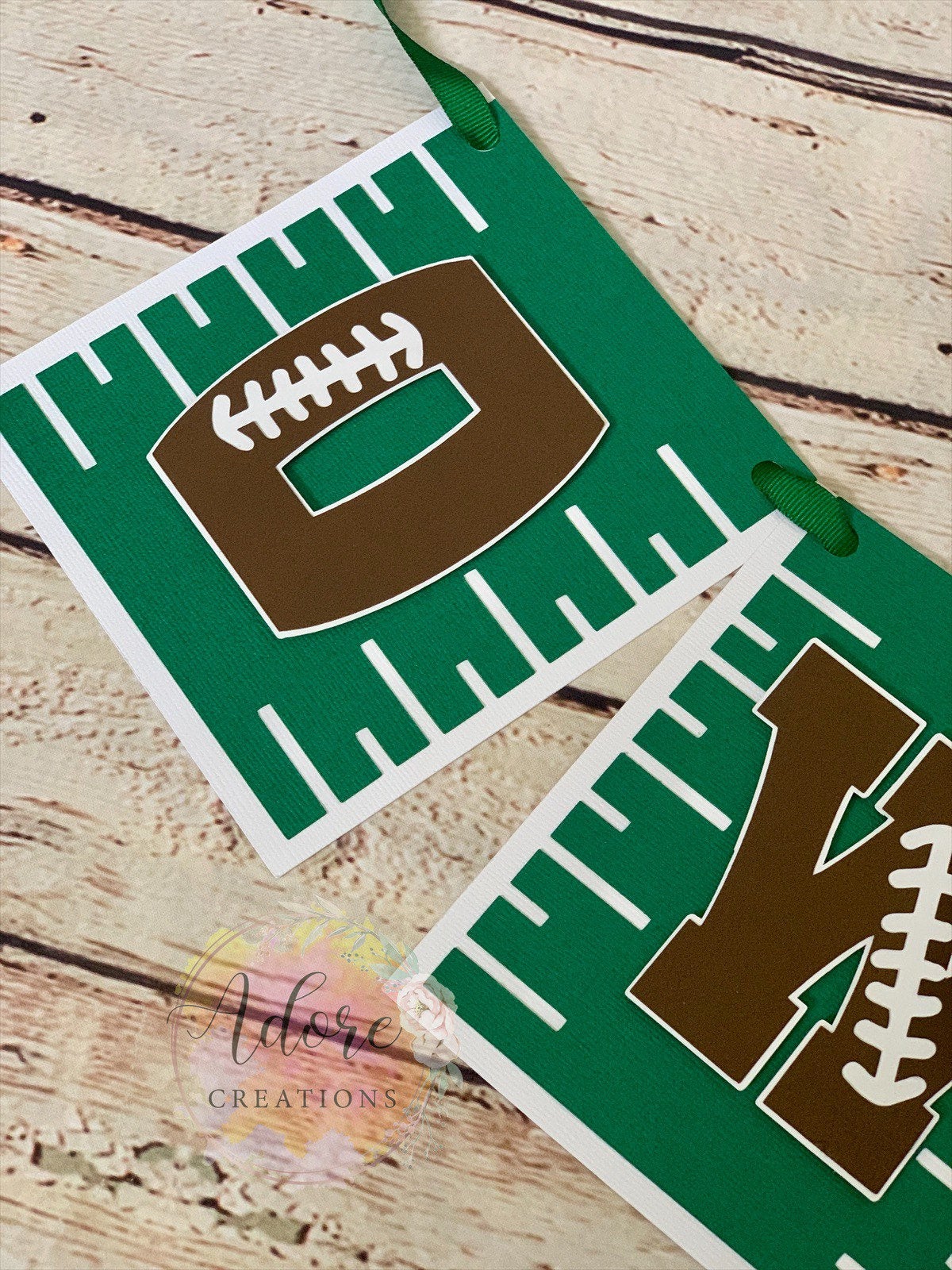 Football Banner, Football High Chair "One" Banner