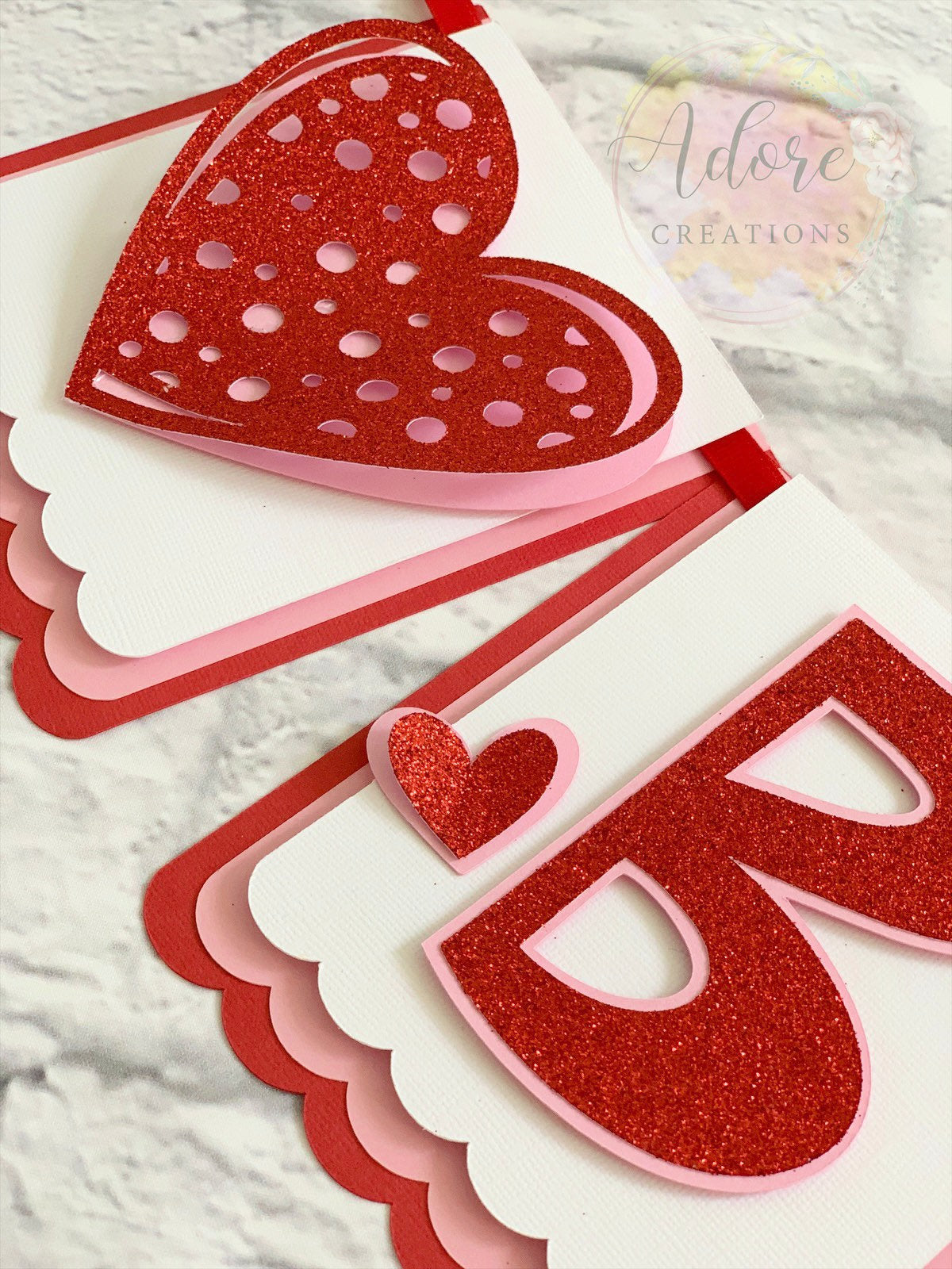 Valentines Day Banner, Heart Banner, Be Mine Banner