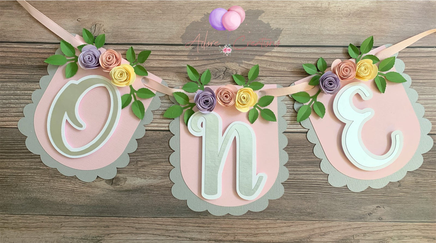 Rose Banner, Rose Highchair Banner