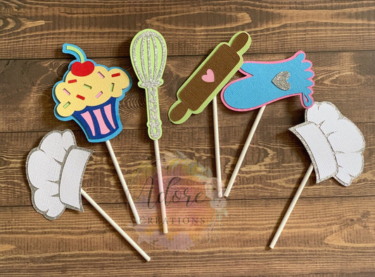 Baking Cupcake Toppers, Cooking Cupcake Topper