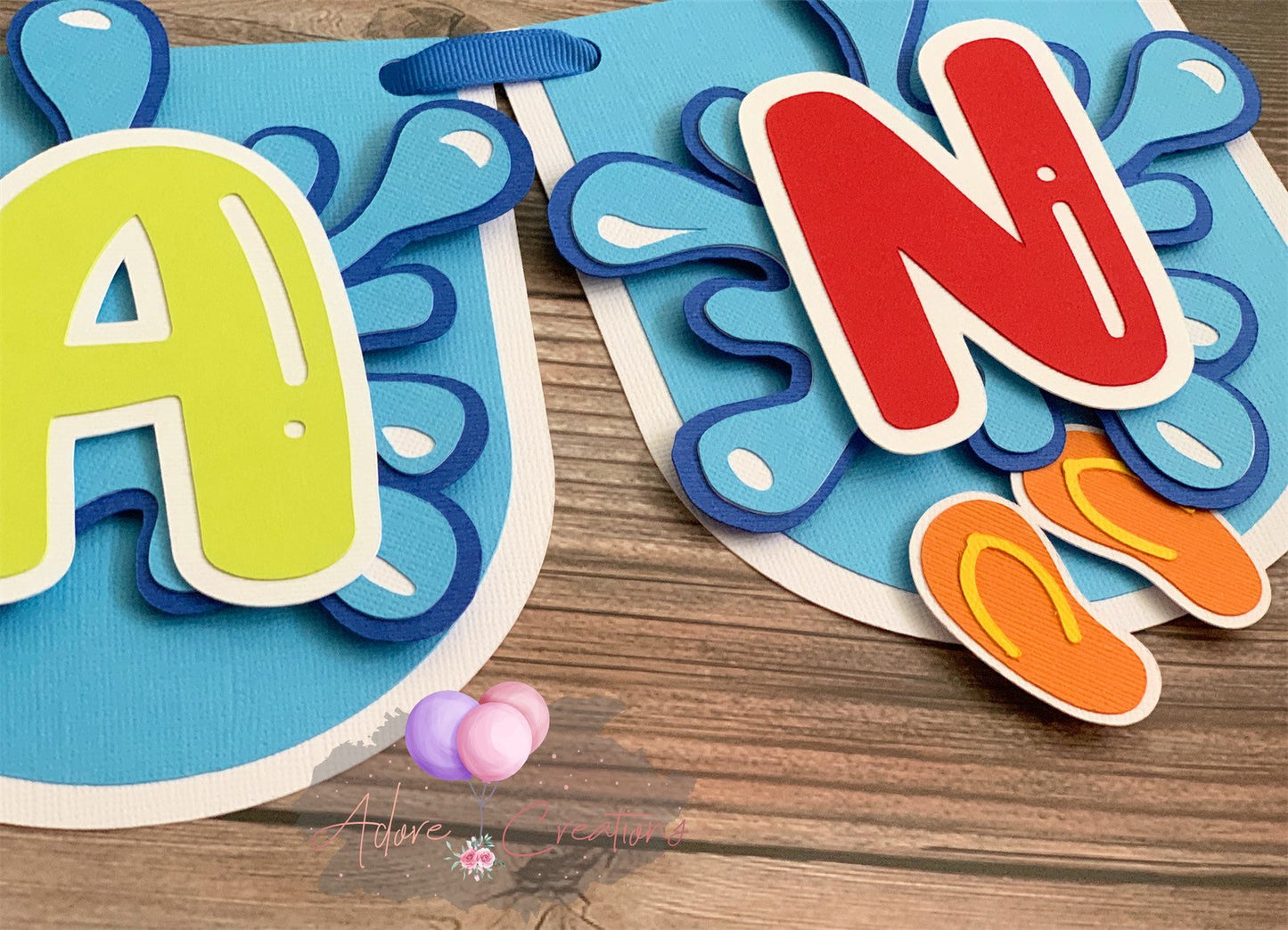 Pool Party Birthday Banner, Personalized Pool Birthday, Splash Banner, Water Party Birthday Decorations