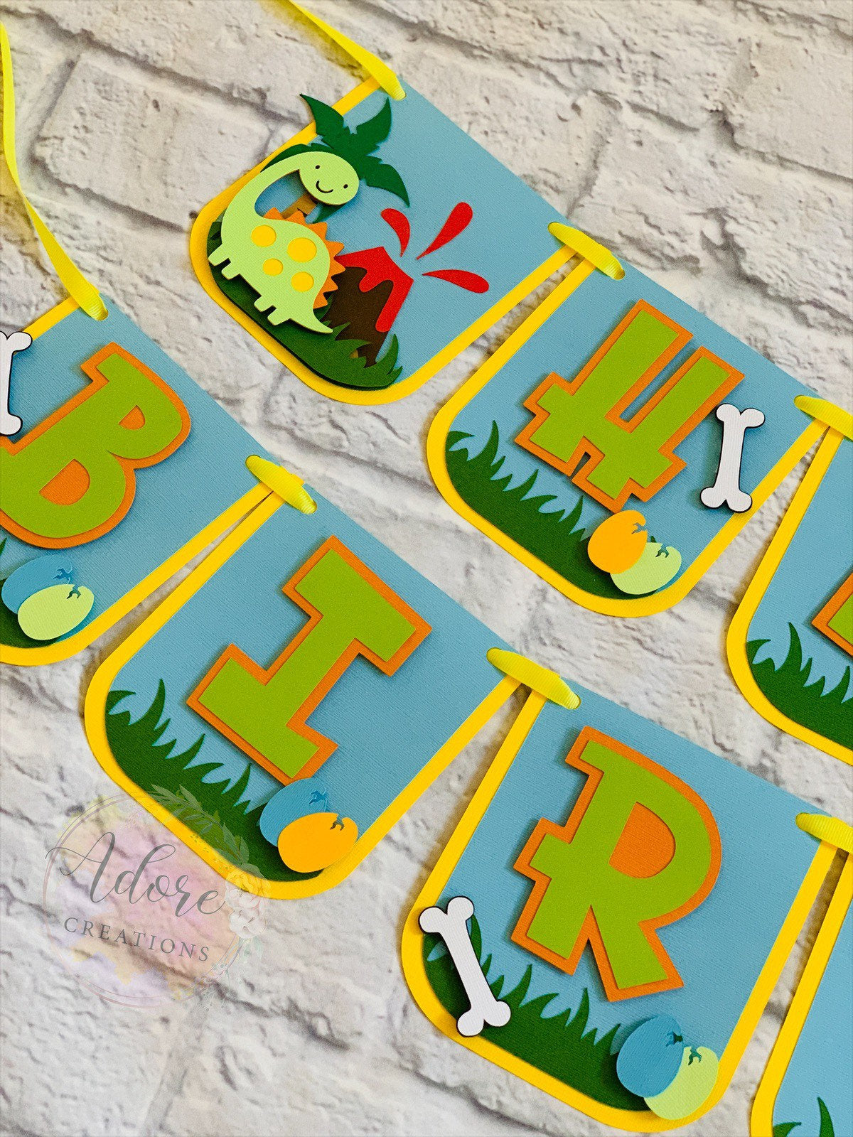 Dinosaur Birthday Banner, Dino Party Banner