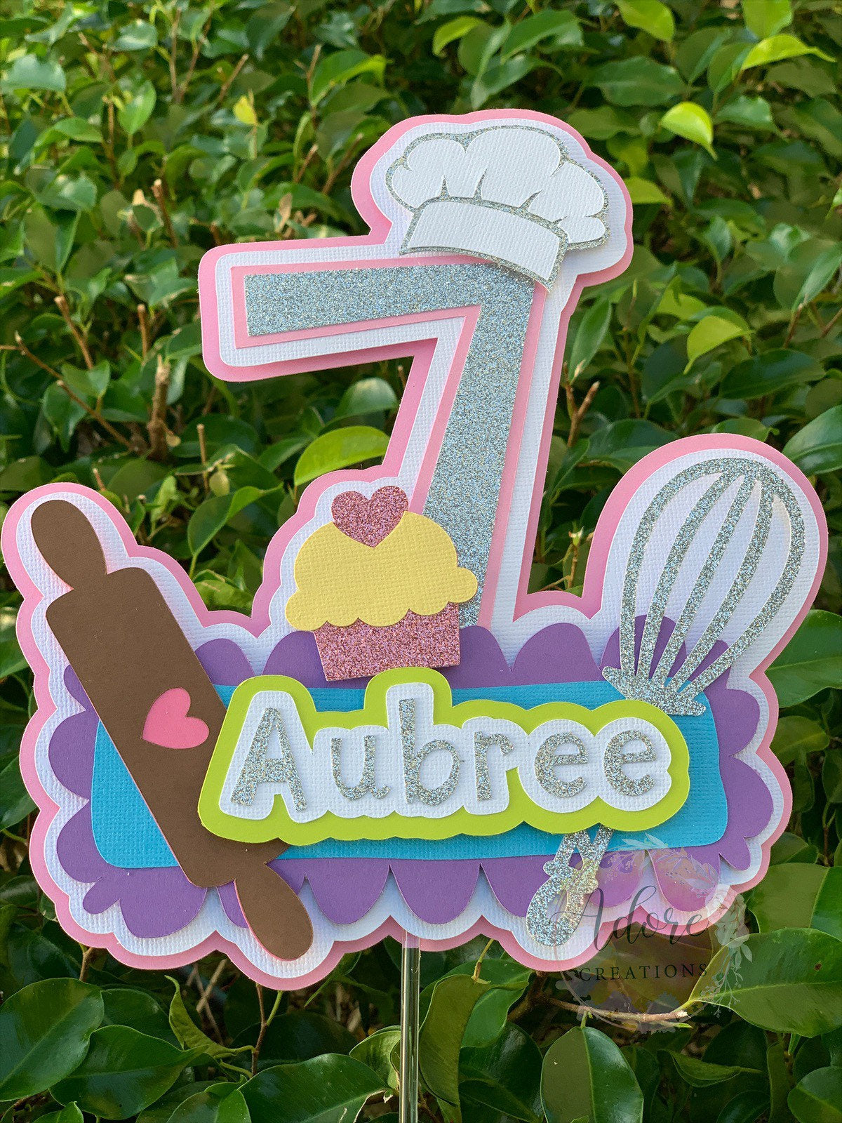 Baking Party Birthday Cake Topper