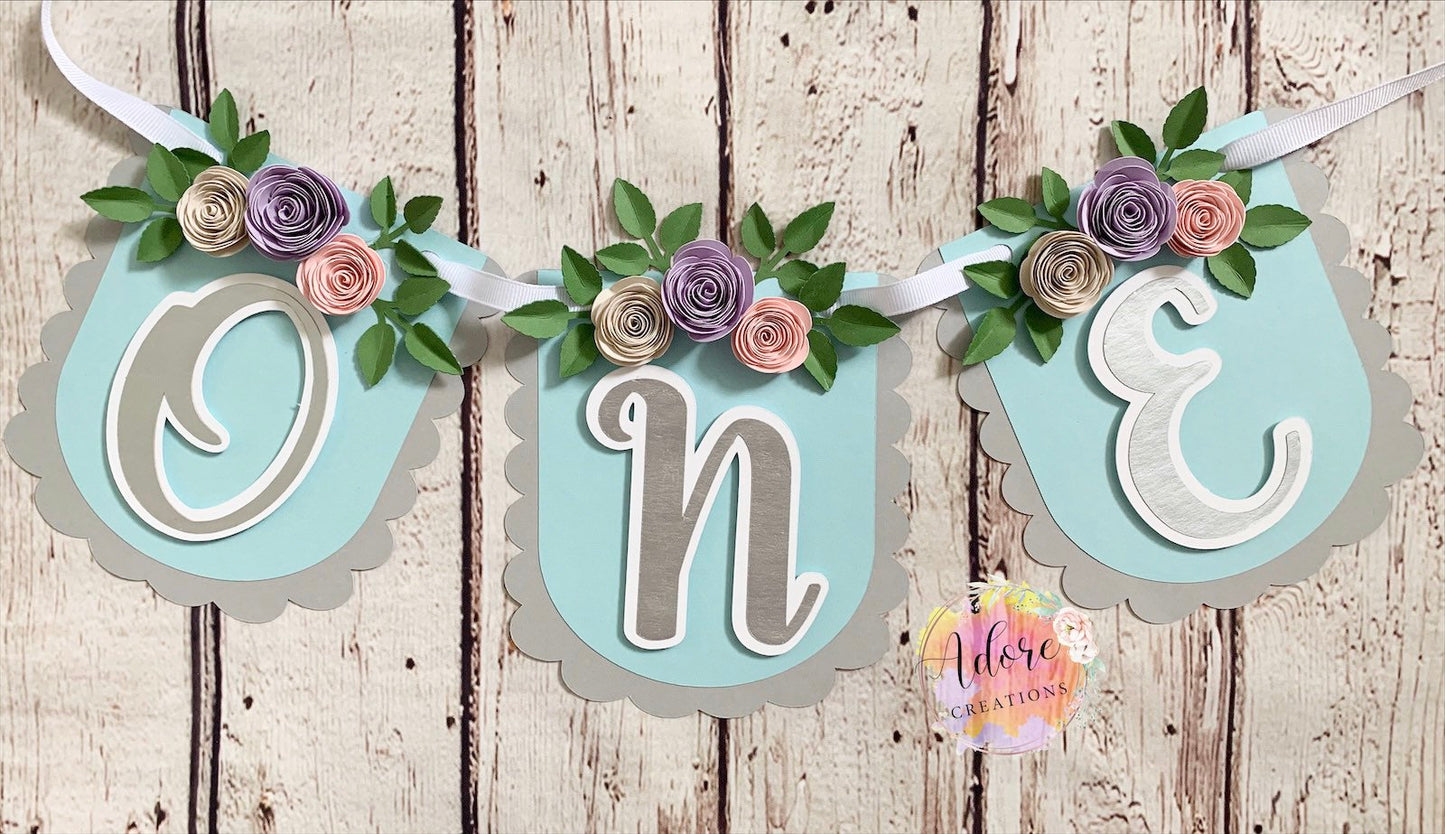 Rose Banner, Rose Highchair Banner