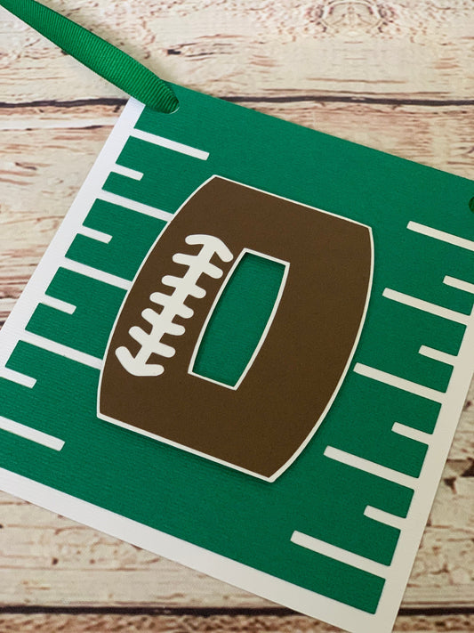 Football Banner, Football High Chair "One" Banner