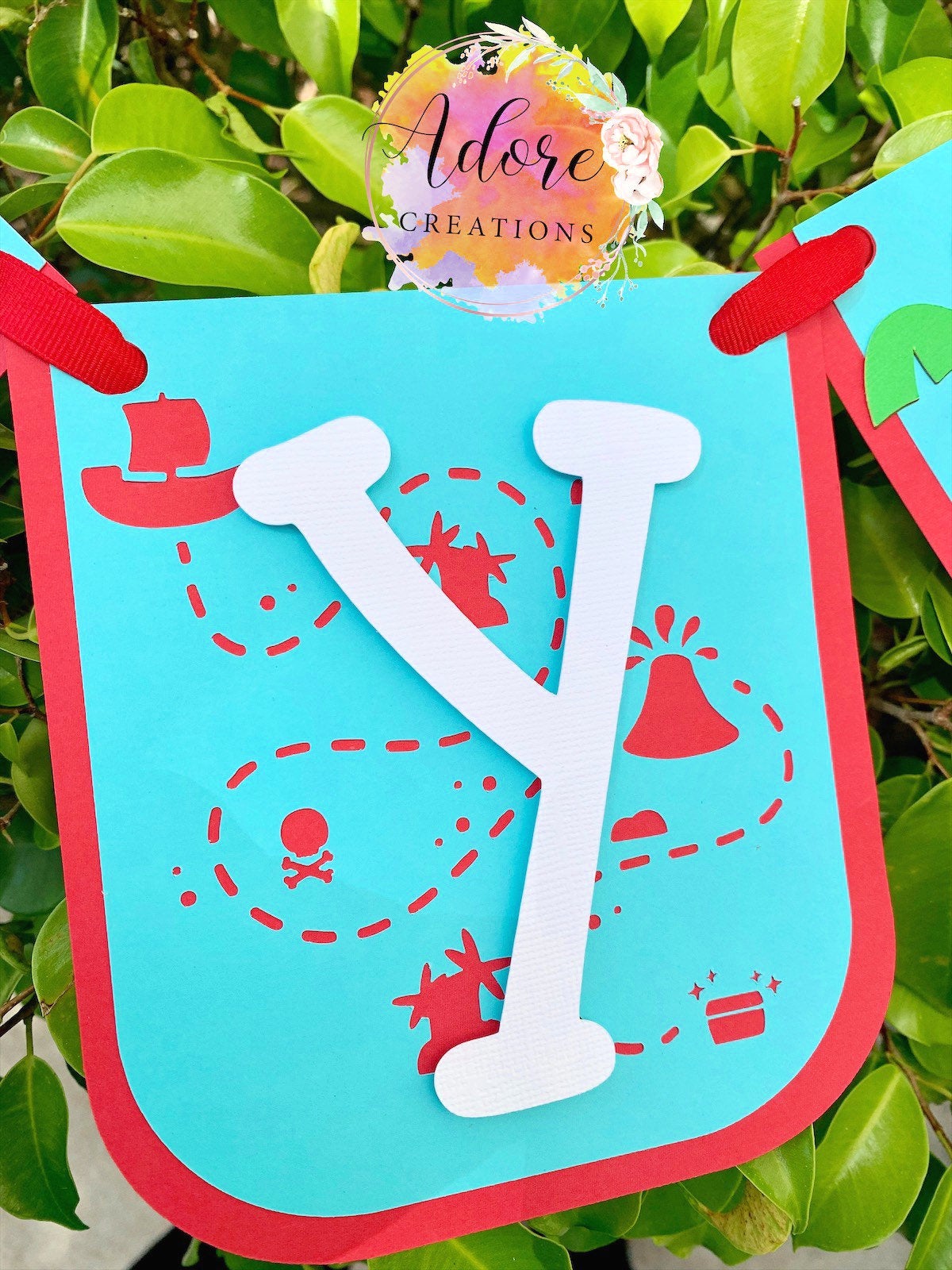 Pirate Banner, Ships Ahoy! Banner, Pirate Birthday Banner