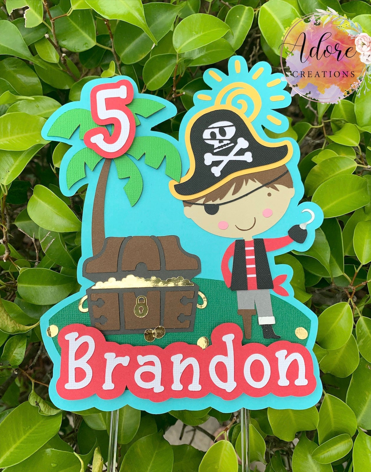 Pirate Birthday Cake Topper, Pirates Theme Party, Pirate Centerpieces