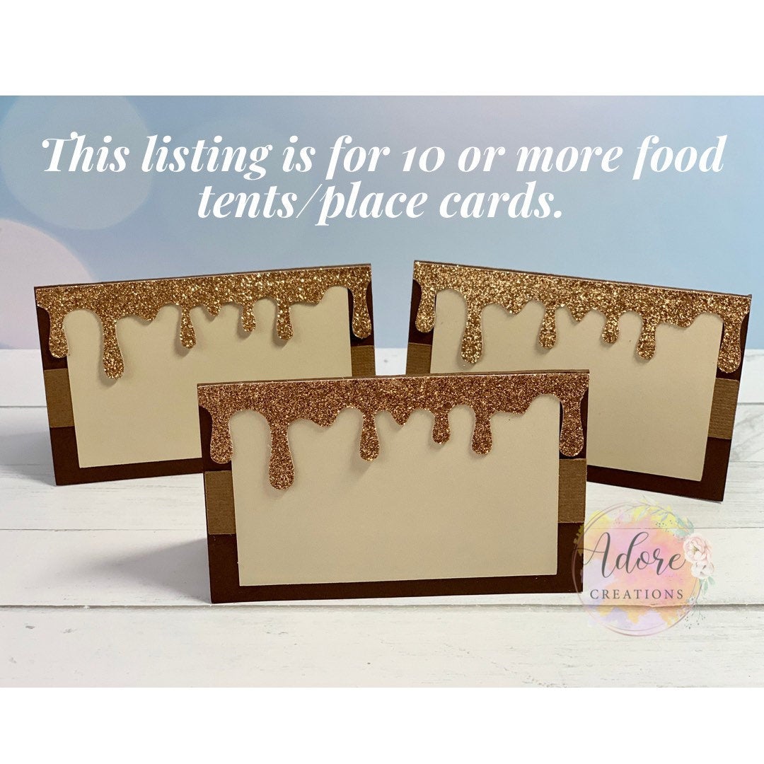 Honey Pot Food Tents/Place Cards, Pooh Honey Pot Food/Place Cards-Set of 10