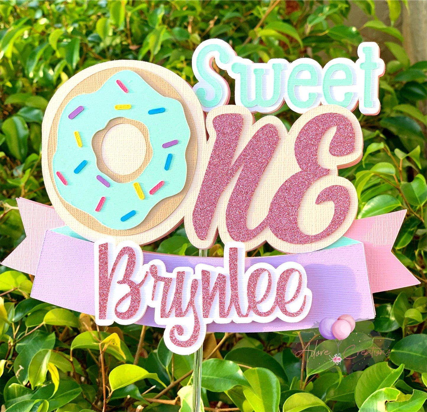 Donut Cake Topper, Donut Grow Up Cake Topper, Sweet One Cake Topper
