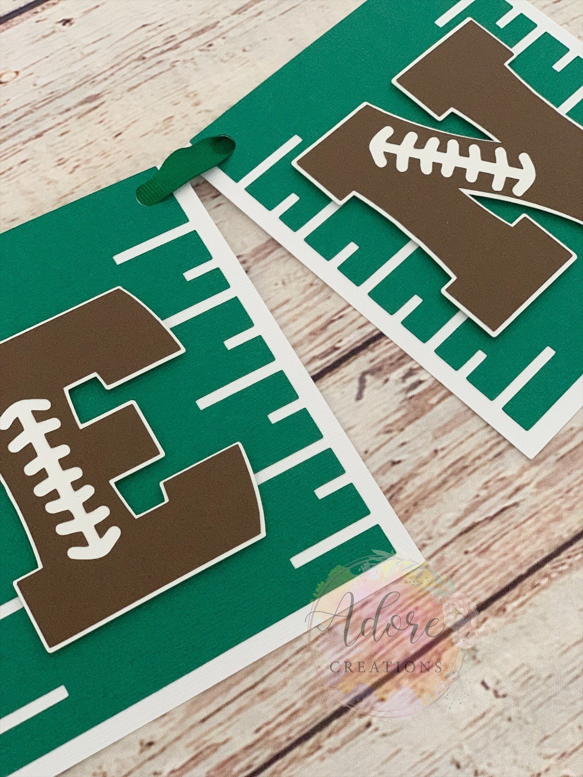 Football Banner, Football High Chair "One" Banner