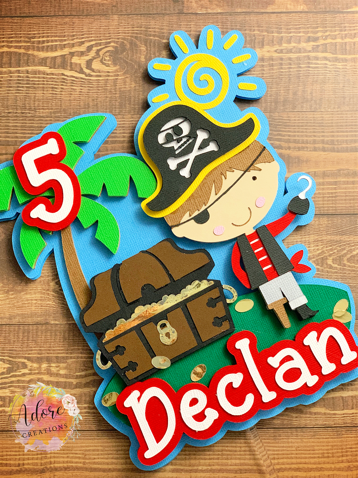 Pirate Birthday Cake Topper, Pirates Theme Party, Pirate Centerpieces