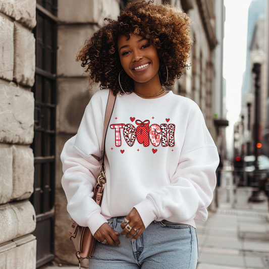 TEACH Valentine Shirt – Teacher Tee or Crewneck