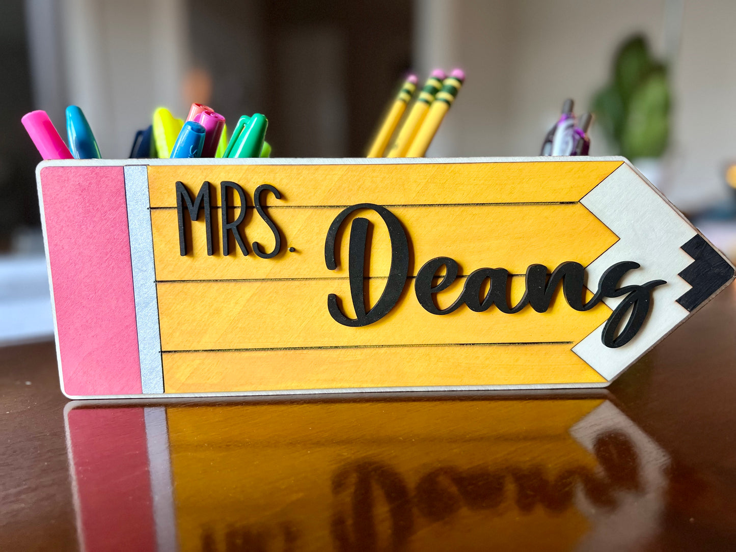 Teacher Pencil Desk Sign