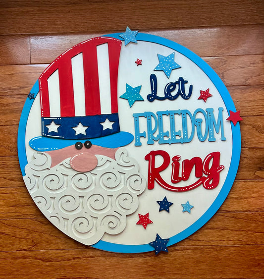 Let Freedom Ring Patriotic Door Hanger