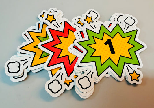 Comic Book Desk Numbers (1–30)