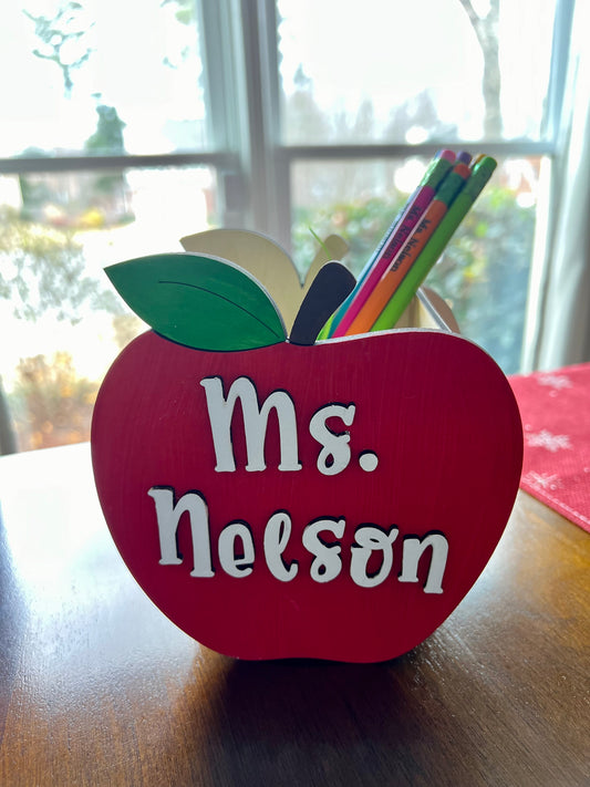 Teacher Apple Desk Sign