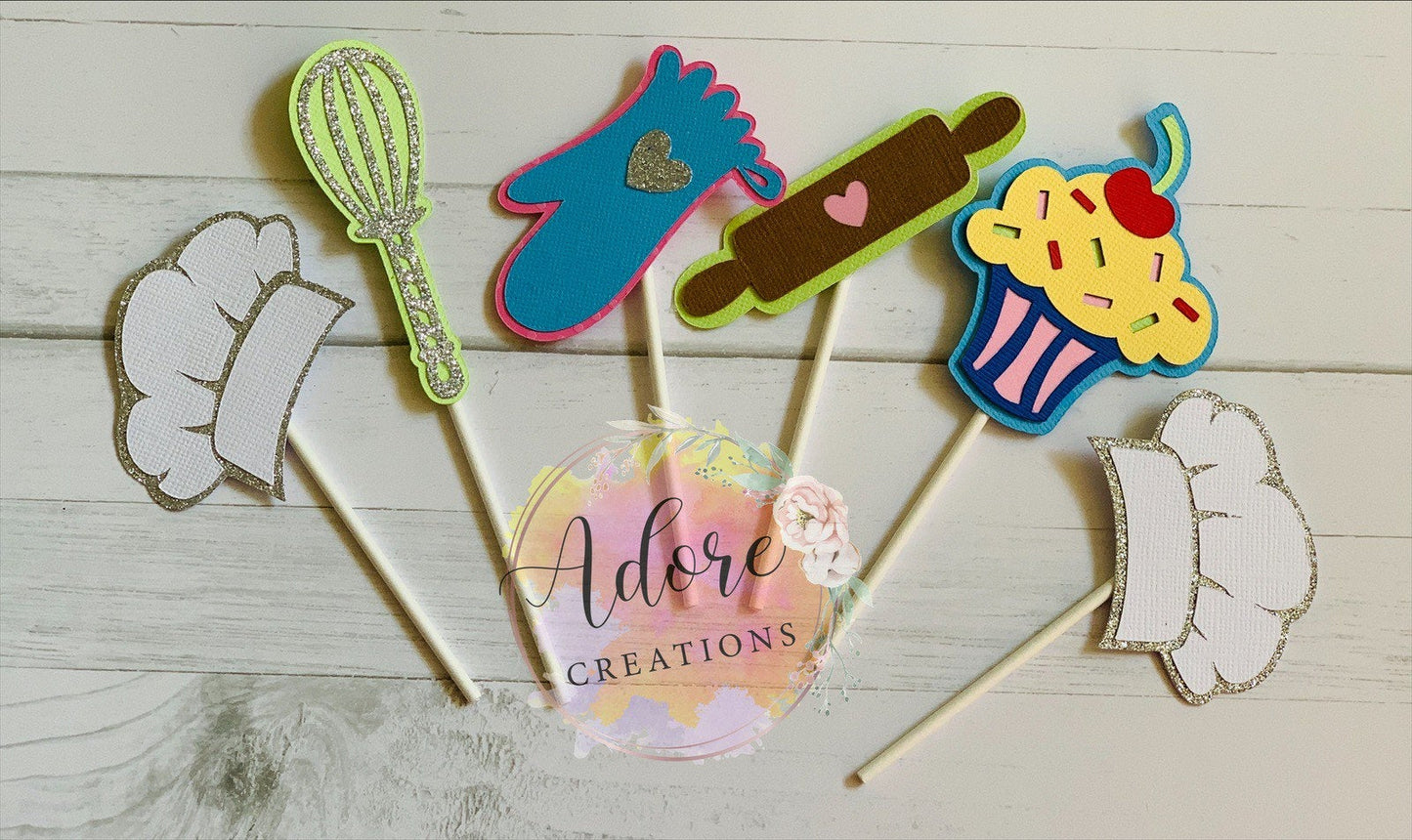 Baking Cupcake Toppers, Cooking Cupcake Topper