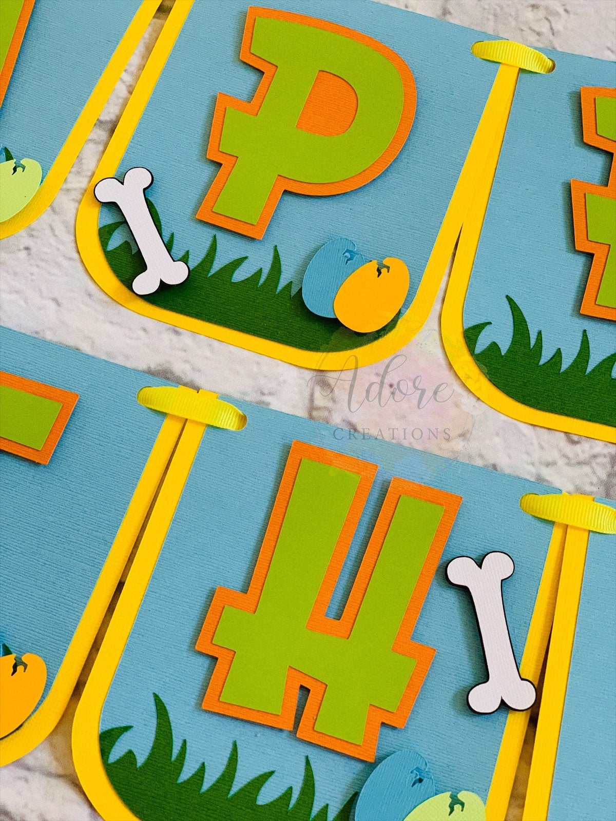 Dinosaur  Birthday Banner, Dino Party Banner