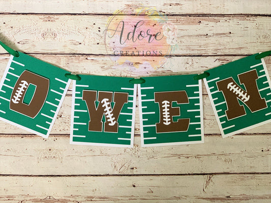 Football Banner, Football High Chair "One"  Banner