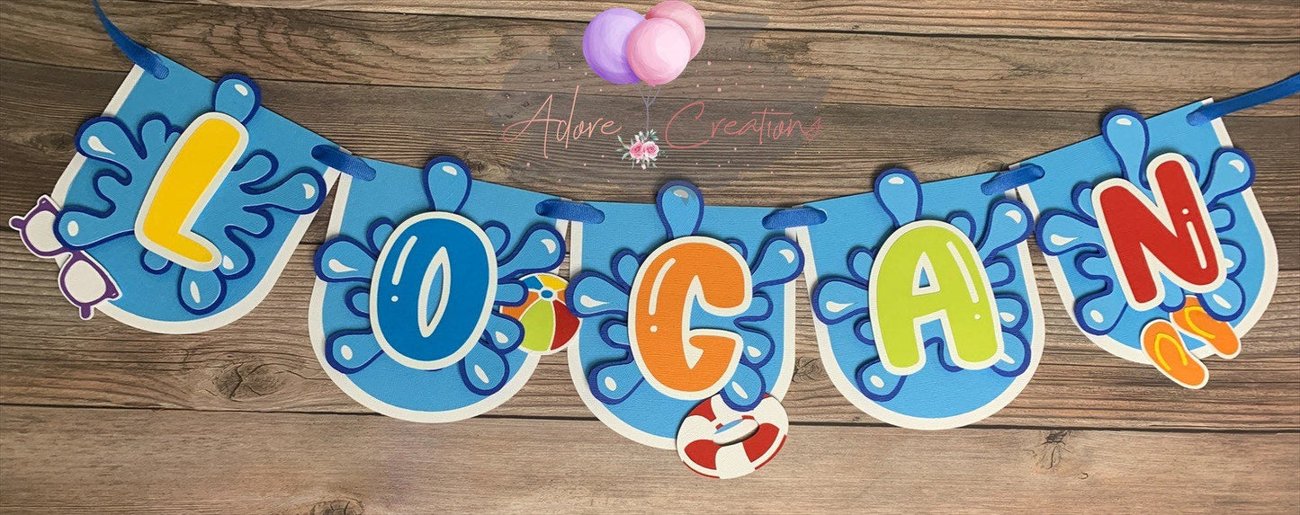 Pool Party Backdrop, Pool Birthday Personalized Decor,Pool party