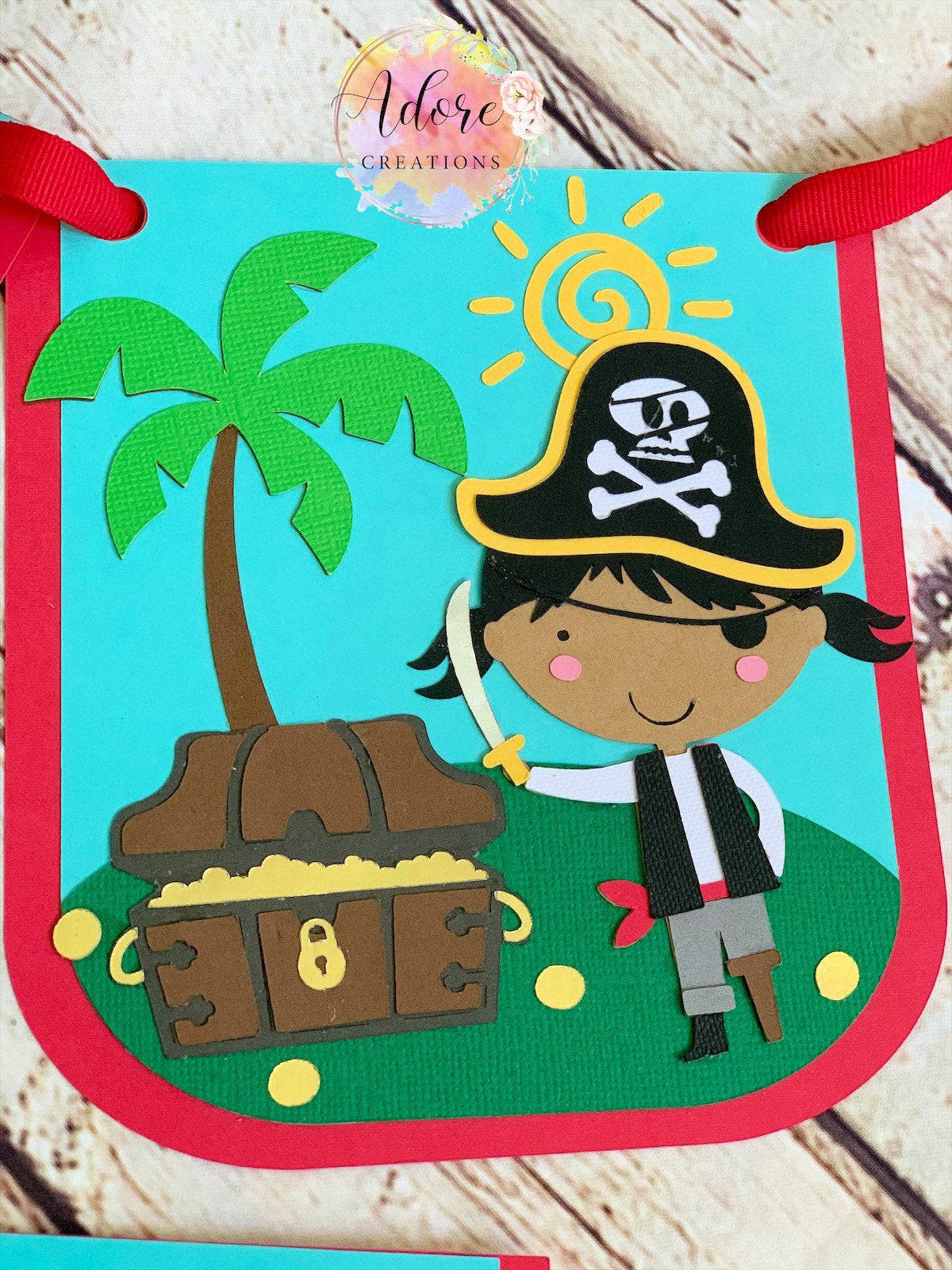 Pirate Banner, Ships Ahoy! Banner, Pirate Birthday Banner