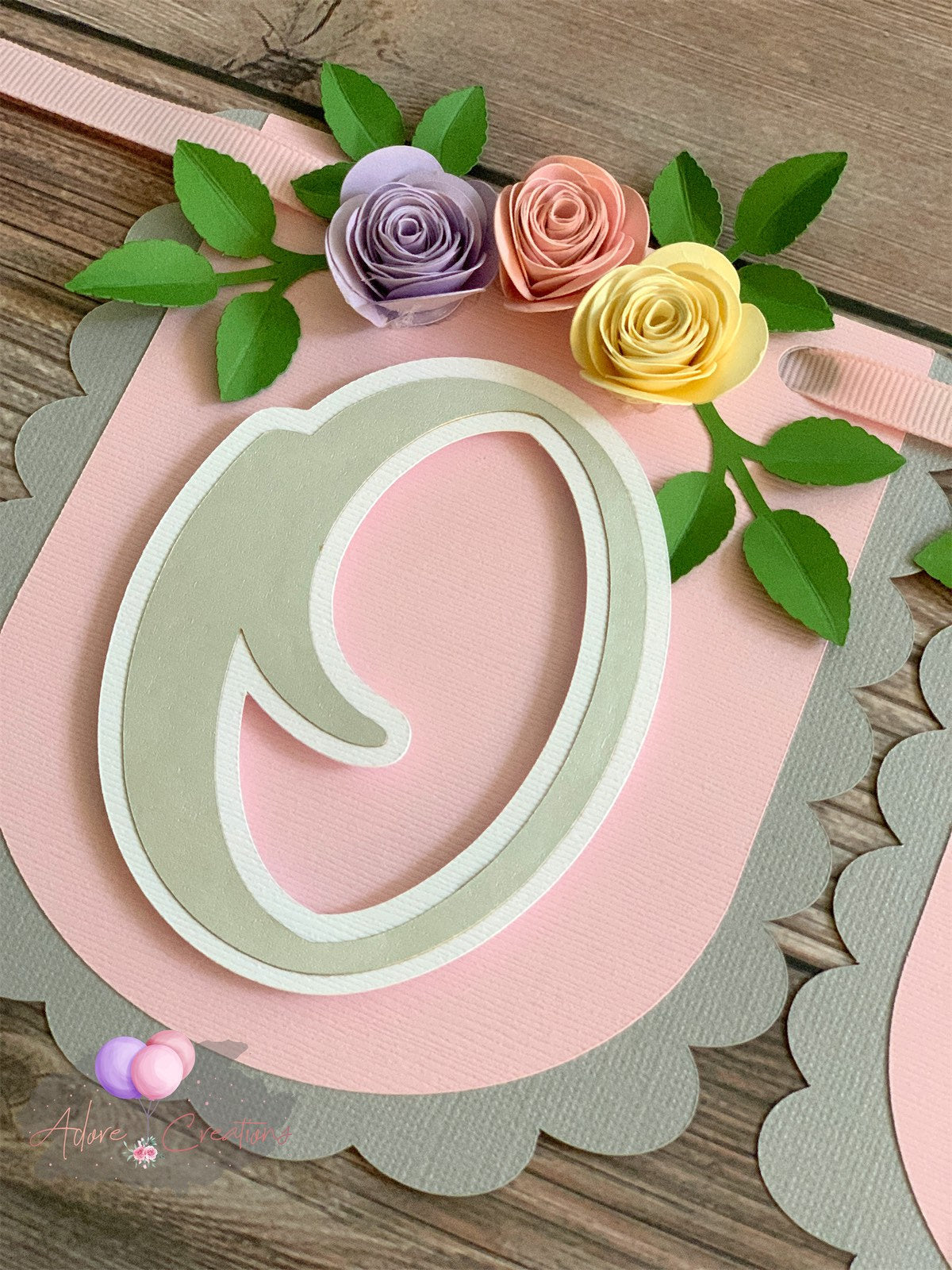 Rose Banner, Rose Highchair Banner